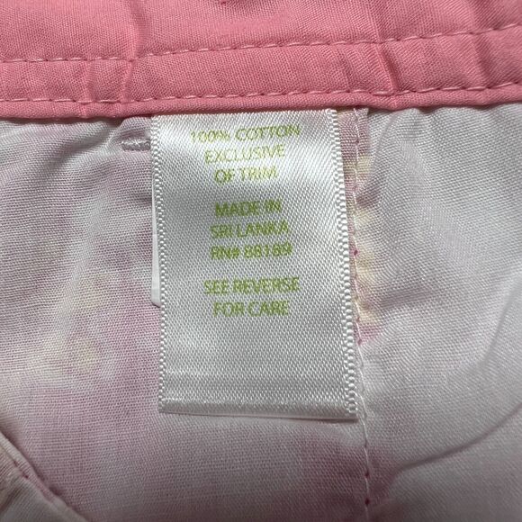 Lilly Pulitzer Chum Bucket Shorts SIZE 0 WAIST 29 Red Pink Floral RUNS LARGE - Picture 7 of 10